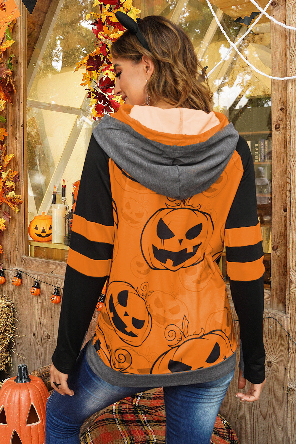 Jack-O'-Lantern Graphic Hoodie