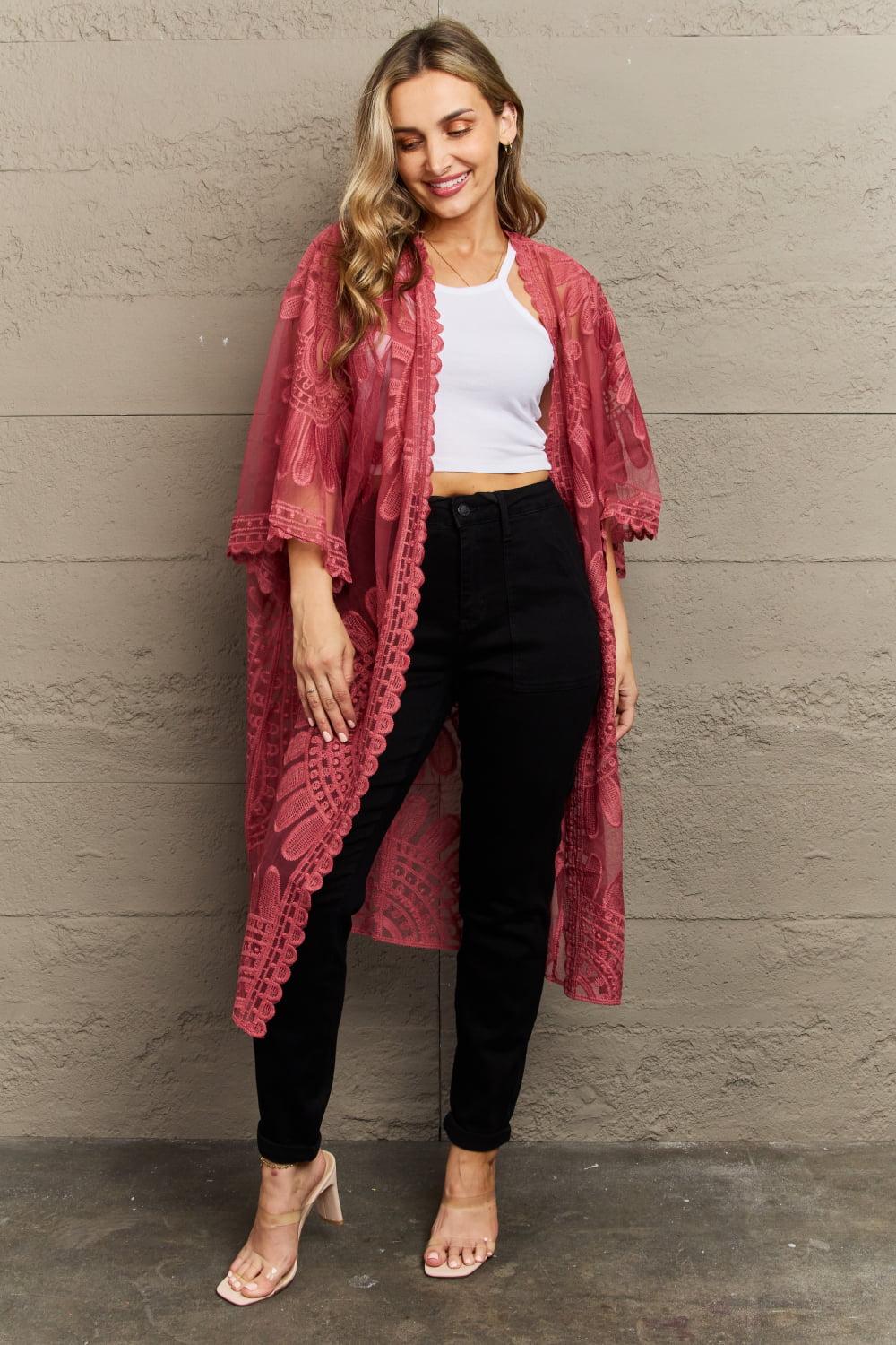 Justin Taylor Legacy Lace Duster Kimono