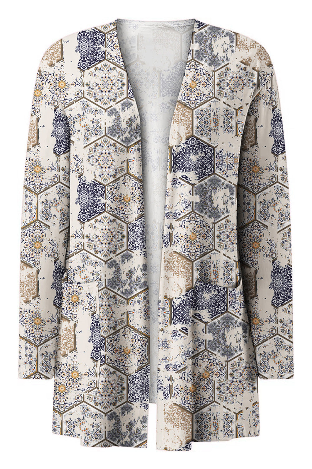 Printed Long Sleeve Cardigan